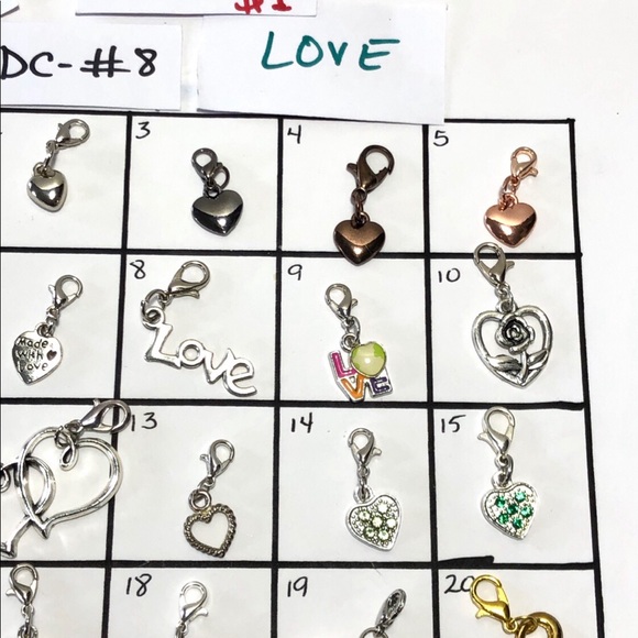 DC-#8.  4X Birthstones Locket Dangle Charms - Picture 4 of 8